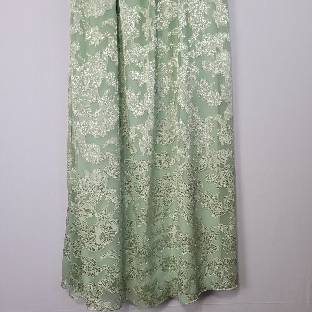 Lulus Danalia Sage Floral Burnout Strapless Maxi Dress size M Wedding Fairy New - Picture 5 of 9